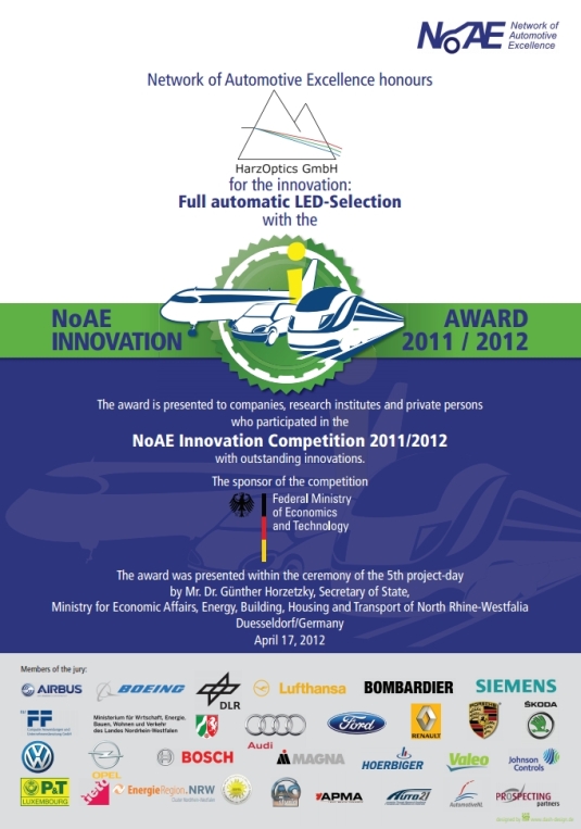 NoAE Innovation Award 2011/2012